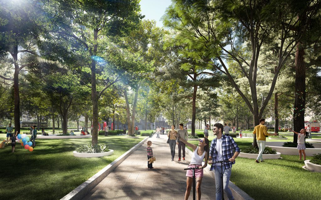 landscape design Belgrade Plaza, Belgrade, Serbia