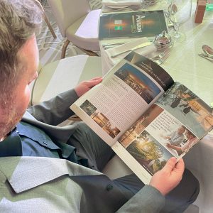 Browsing the Awards Brochure at the Landscape ME Awards 2023 Dubai
